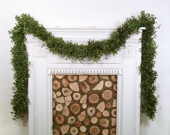 Fresh Boxwood Garland, By The Foot, Custom Length, Wedding Decor, Natural, Real Greenery, Mantel Garland, Christmas Garland, Holiday Decor