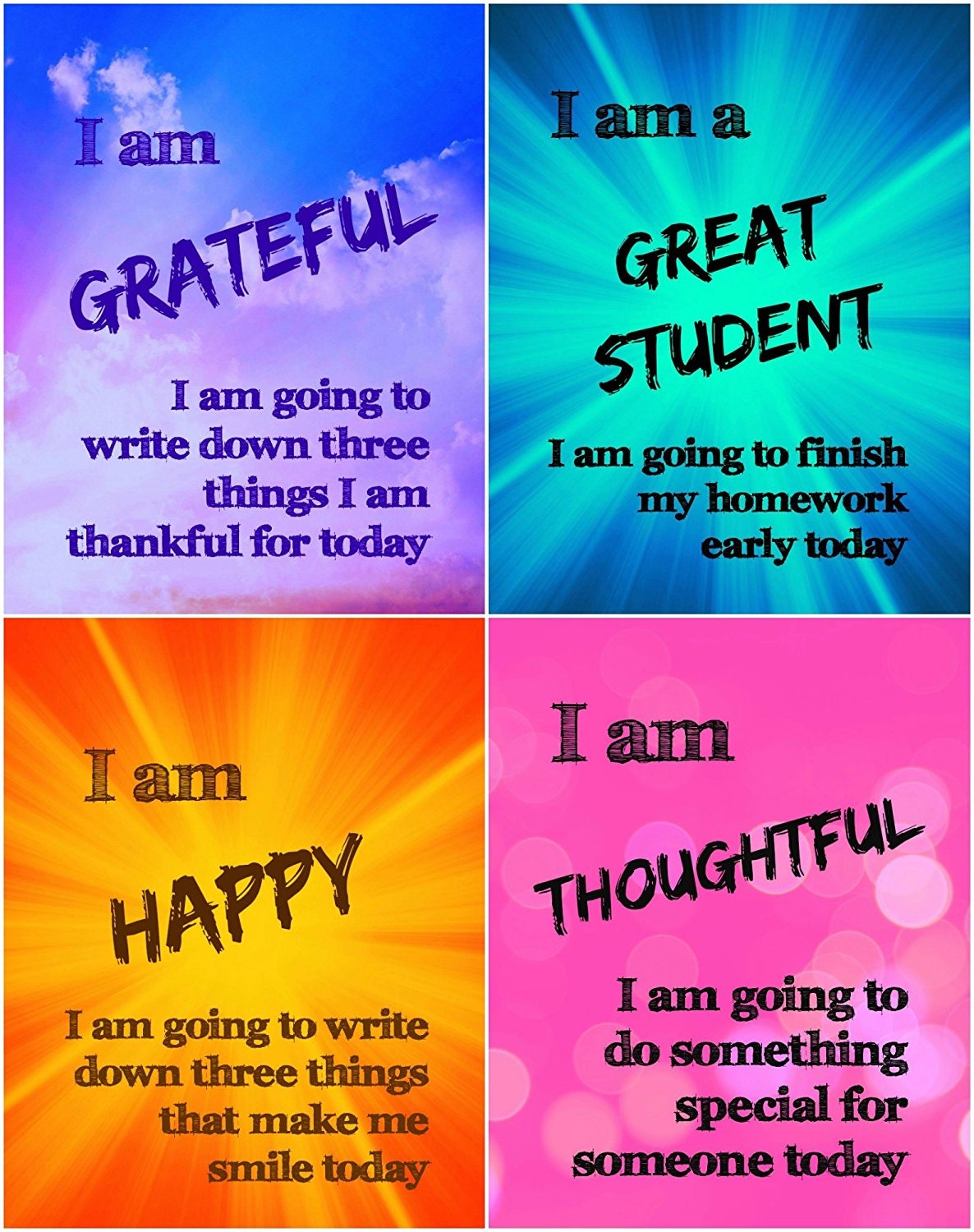 Positive Affirmation Cards for Kids