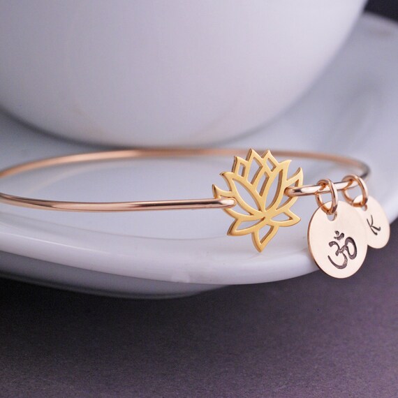Gold Lotus Bracelet