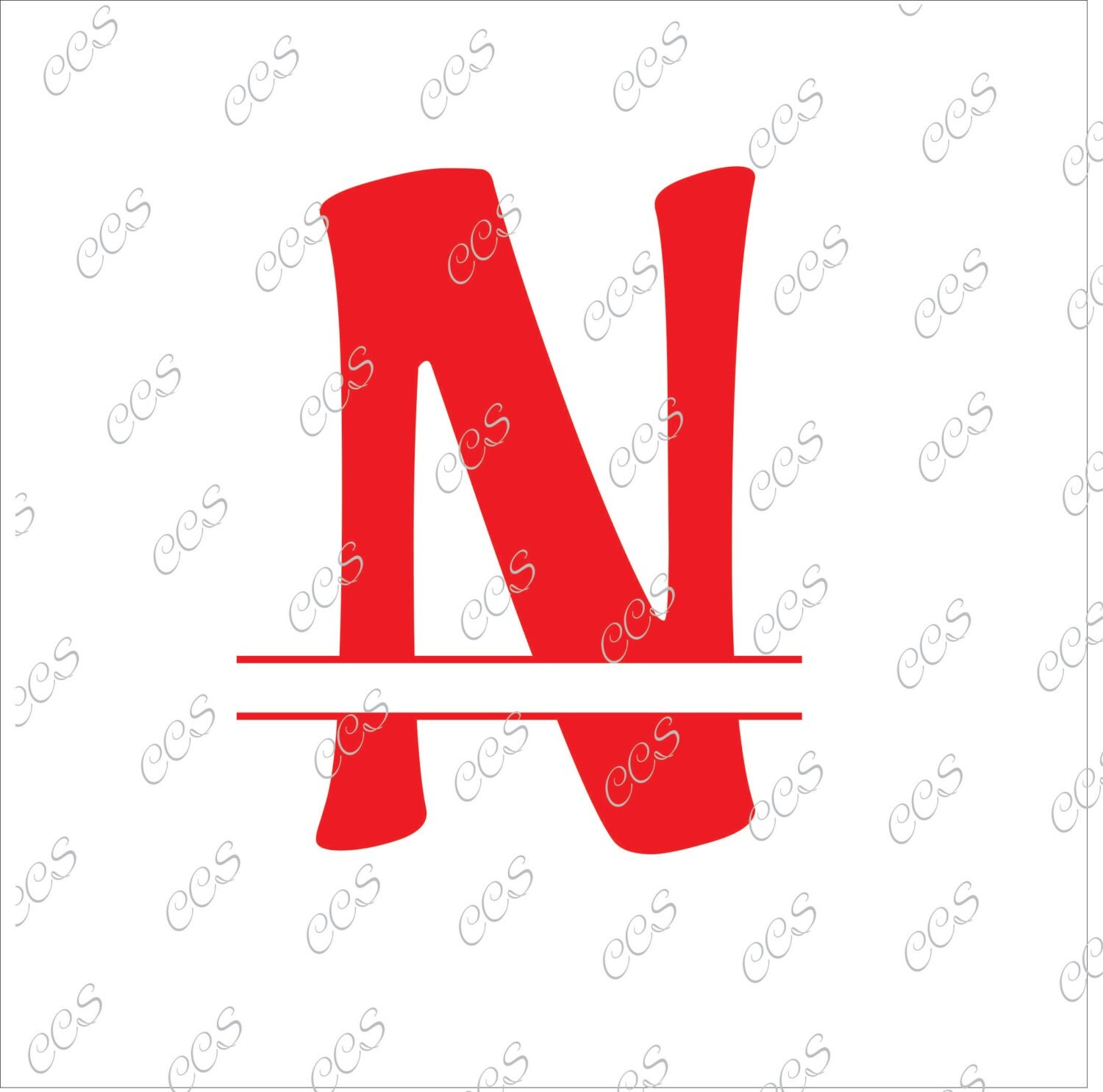 Download Digital Cut File, Split monogram Letters - Letter N, Vinyl ...