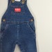 80s Primary Color Embroidered Blue Jean Overalls Size 9-12 months