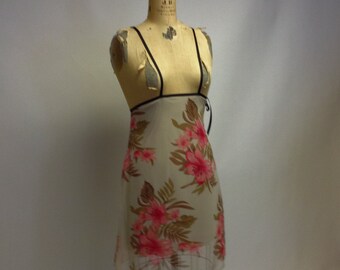 Handmade Sheer Floral High Waisted Jumper