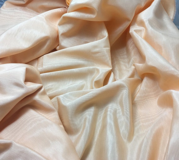 Peach Rayon/Acetate Moire Faille Fabric 1/3 yard remnant