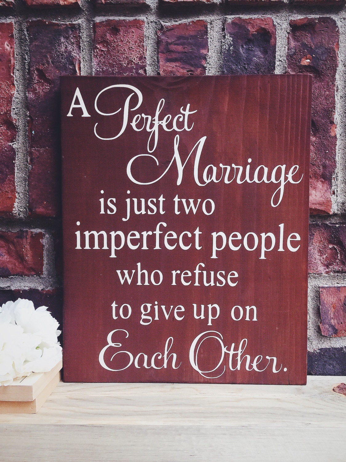 A Perfect Marriage Sign Wood Wedding Decor Rustic Wood