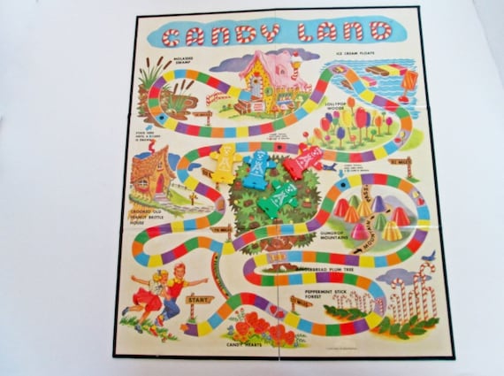 Candy Land Game Pieces Gingerbread Men Nostalgic by Collectique