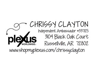 Self Inking Address Stamp - Style: PLEXUS