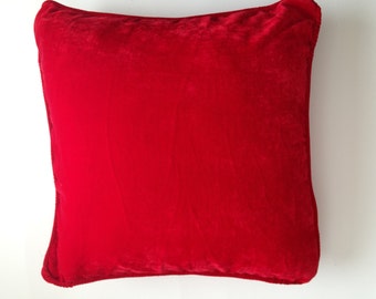 Red Velvet Pillows, Red Velvet sofa pillows, Velvet Birthday Gifts, Velvet bed pillows