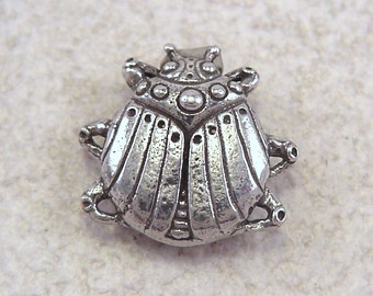NEW Green Girl Studios Pewter Scarab Button