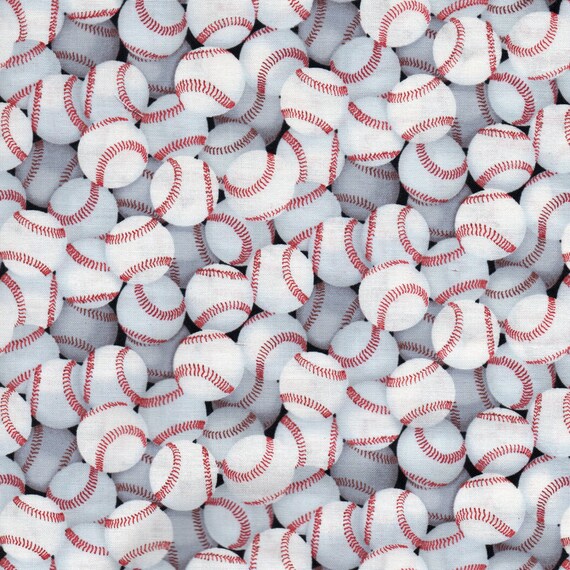 Sports Baseball Print 100 Cotton Quilting Fabric