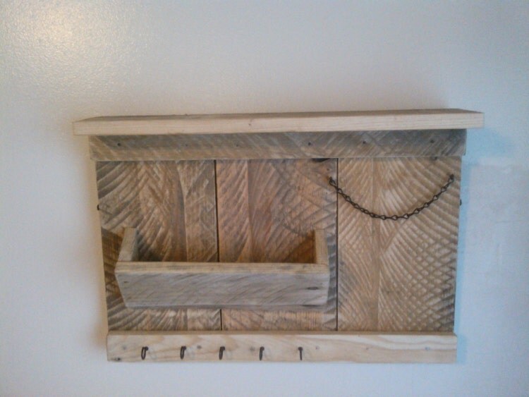 Entryway Organizer Mail Storage Key Hooks by flowersoftheearth