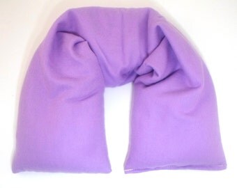 Lavender Microwave Heating Pad - Mothers Day Gift Organic cotton flannel - Flax Seed Heat Pack - Hot Cold Flax Neck Pillow - Neck Wrap