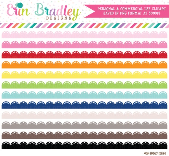 Clipart Lace Scalloped Borders Personal & Commercial Use Clip Art Digital Files Il_570xn