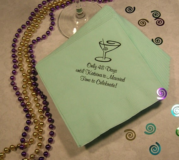 Bachelorette Party napkins wedding shower personalized wedding