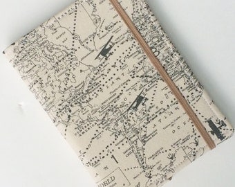 Kindle Paperwhite Case, Nook Glowlight Case, all sizes, World Map Airplane Tablet hardcover Cover