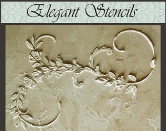 Raised Plaster Stencil Dresden Relief, Wall Stencil Painting Stencil, Furniture Stencil