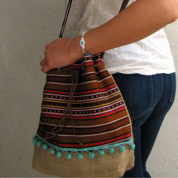 calikays - Bucket Bag. Boho Chic Fabric Bag. Hobo Bag Bohemian Style ...