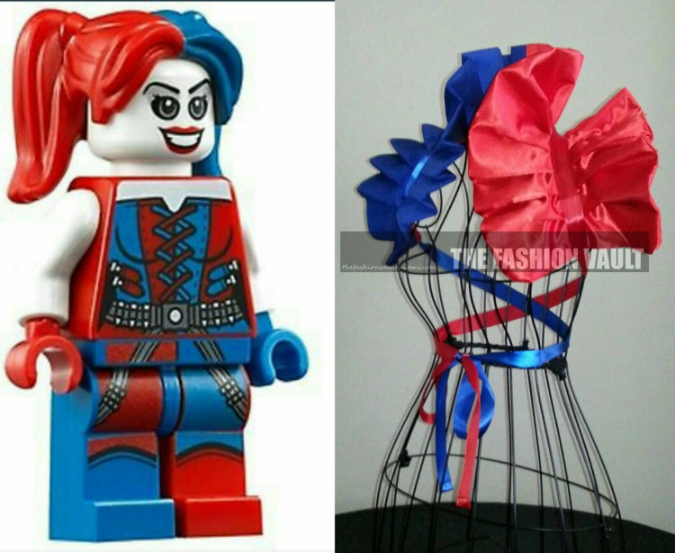 Halloween Red Blue Harley Quinn Cosplay by TheFashionVault on Etsy