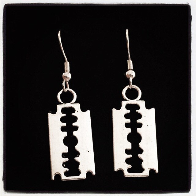 Love Stings Razorblade Earrings