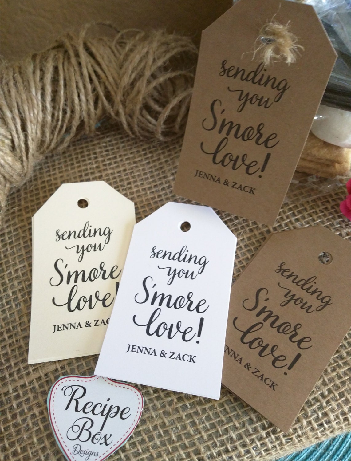Smore love Wedding Favor Tags Sending you Smore Love by RecipeBox