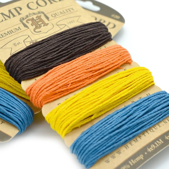 Colored Hemp Twine 1mm 20lb Hemp String Hemp by HempBeadery