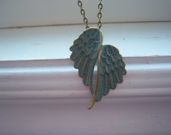 Wing Necklace - Double Wing Necklace - Angel Wing Necklace