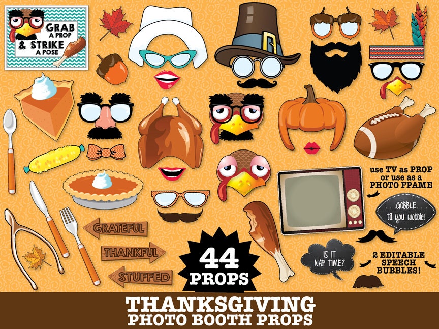 Thanksgiving Photo Booth Props Thanksgiving PartyTurkey