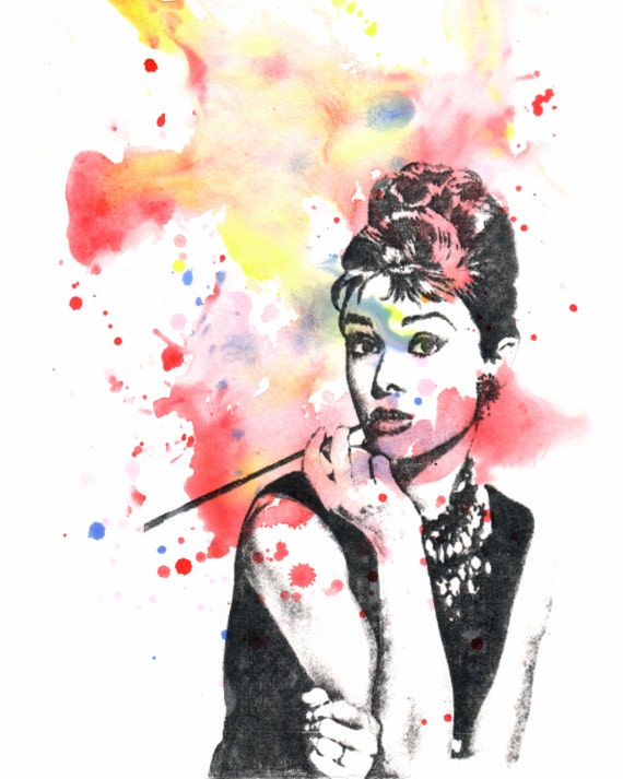 Audrey Hepburn Portrait Painting Print From Original