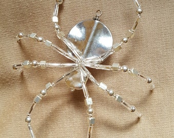 Items similar to Fire and Ice Winter Window Suncatcher Beaded Tarantula ...