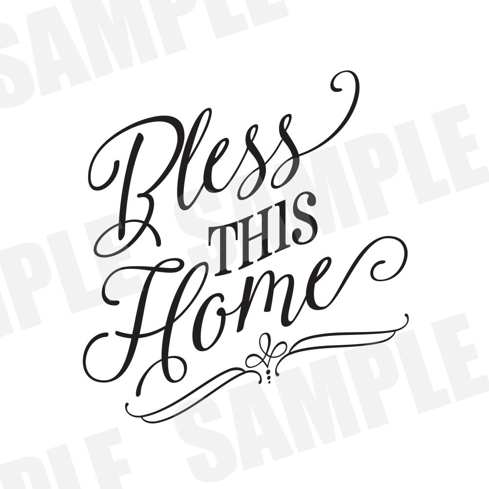 Download SVG Commercial/Personal Use Bless This Home Bible Silhouette