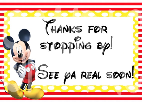 Mickey Mouse Inspired See Ya Real Soon Sign 5x7 by ADivasBowtique