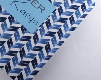 Modern baby book- navy blue herringbone boy baby memory book pregnancy journal 124 pages