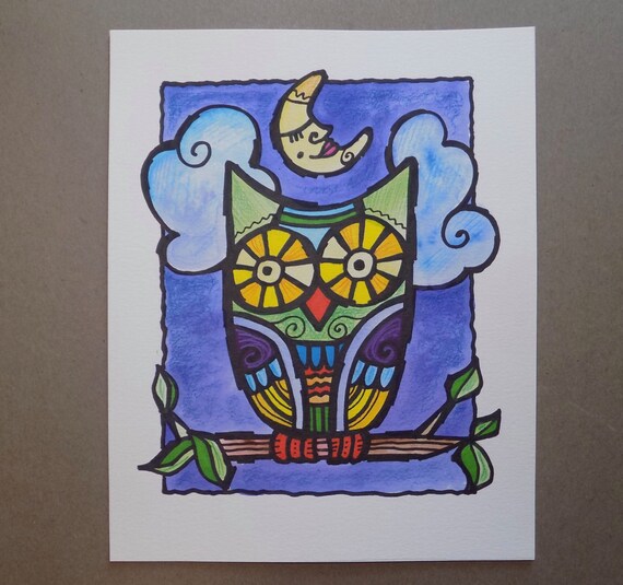 Watercolor Owl Children's Wall Decor