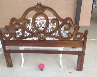 Items similar to Vintage Chippendale Style Wood Headboards TWIN 