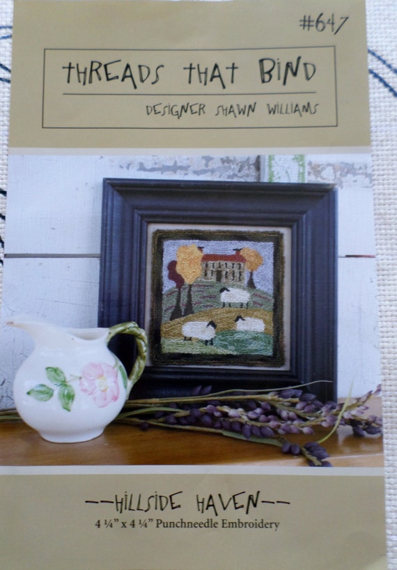 Items similar to New Punchneedle Embroidery Pattern on Weavers Cloth