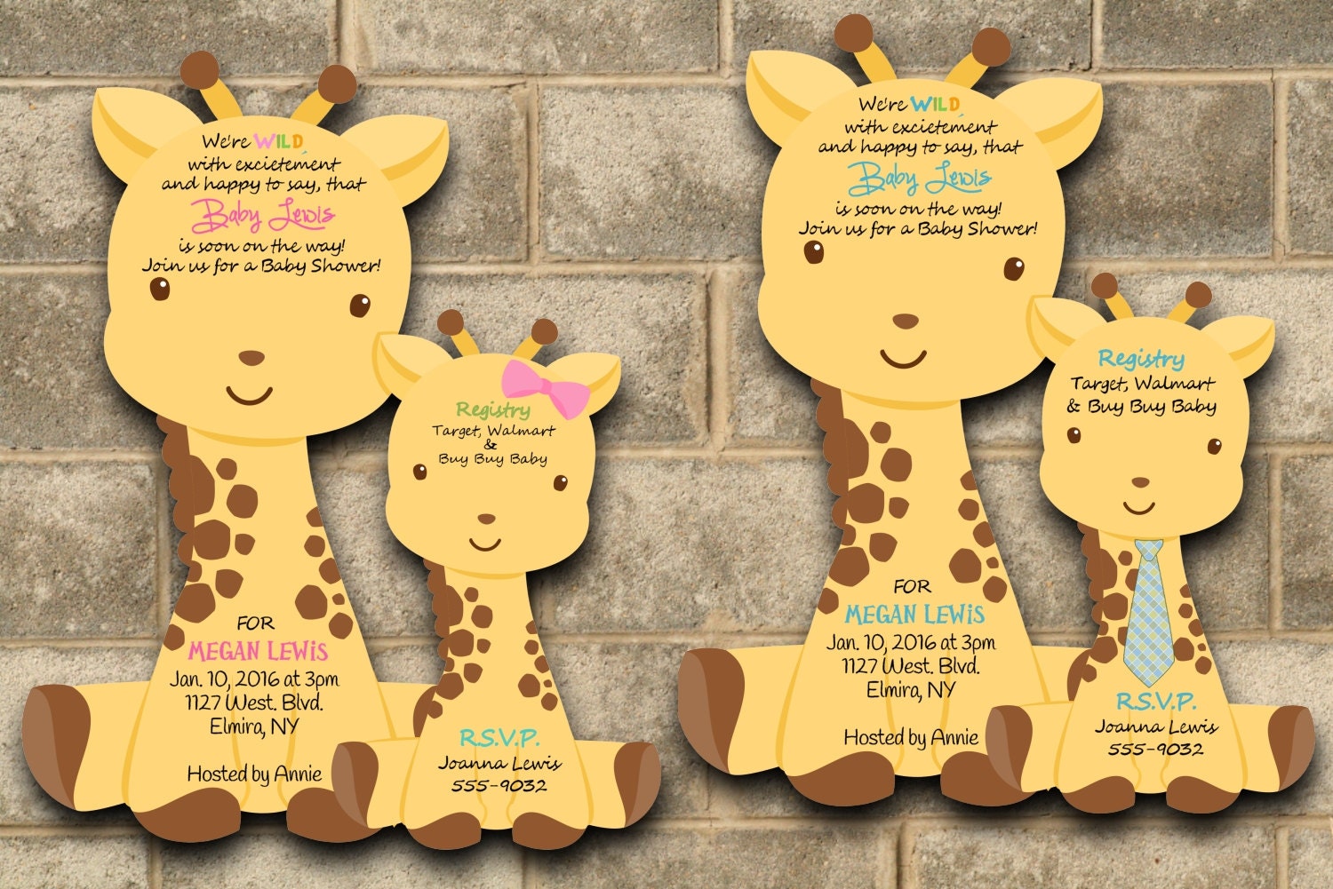 Giraffe Baby Shower Invitation Giraffe Baby Shower