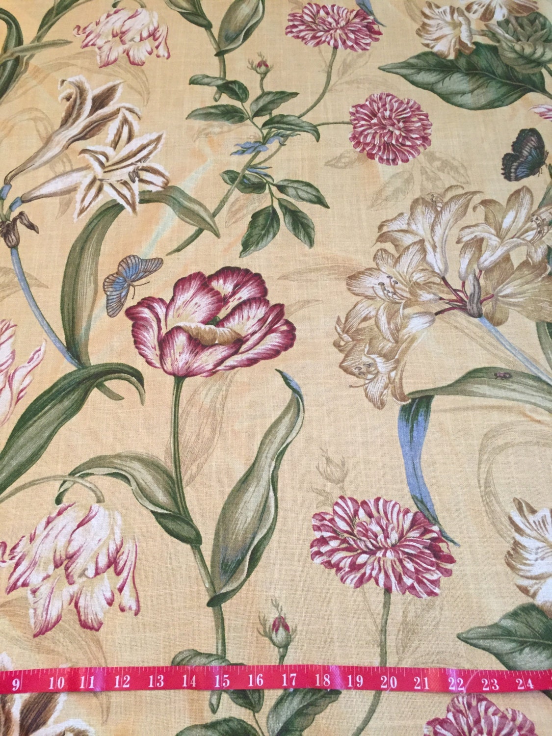 Williamsburg Somerset Botanical Fabric by JennaJunkinDesigns