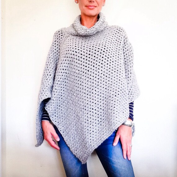 CROCHET PATTERN The Park City Poncho Crochet Poncho Pattern Poncho patterns knitting pattern knitted easy knit ponchos cable