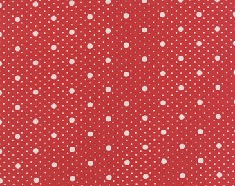 Miss Scarlet - Polka Dot in Scarlet by Minick & Simpson for Moda Fabrics