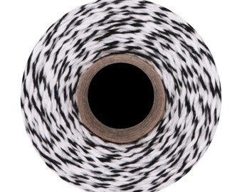 Black Licorice Divine Twine (240 yards) Black and White