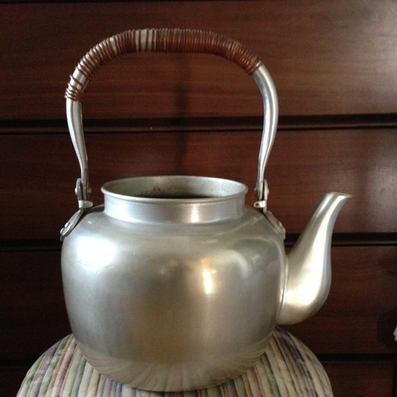 Mid Century Japan Large Aluminum Tea Pot