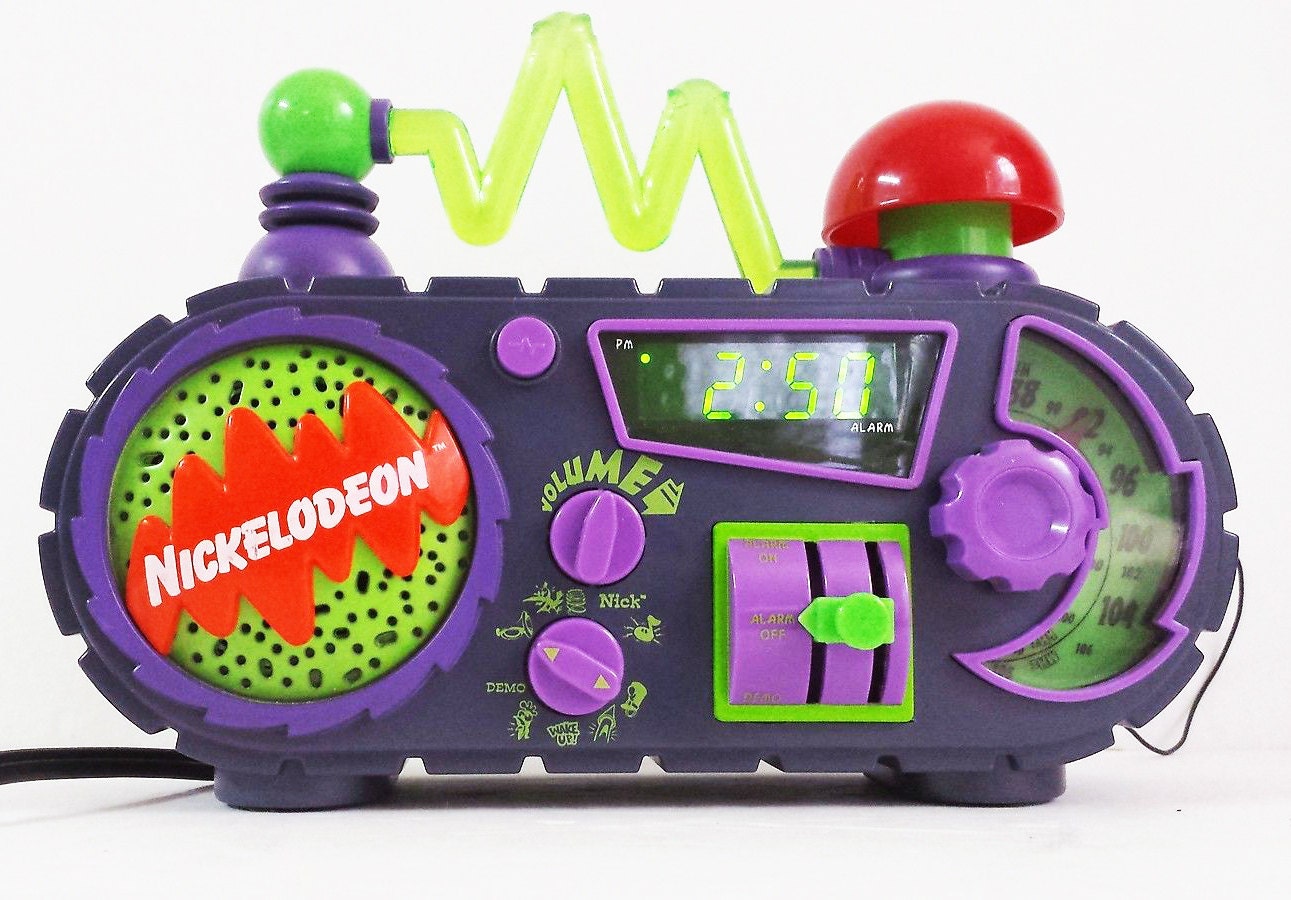 Vintage Nickelodeon Time Blaster Alarm Clock Radio