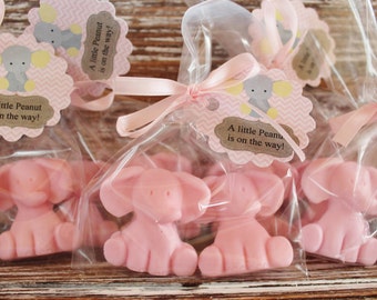 Baby Elephant Party Favor Soaps: Elephant Soap, Baby Shower, Baby Sprinkle, Baby Shower Favors, Birthday Favors