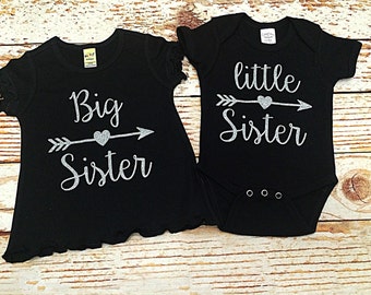 Big Sister Little Sister matching shirts- Big sister Little Sister Outfits- Big Sister Announcement shirt- Little Sister outfit- Big Sister