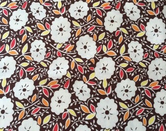 Mums in Brown, Katy Jump Rope Collection from Denyse Schmidt for Free Spirit Fabrics, 1/2 yd
