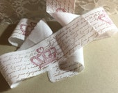 Items similar to Vintage Style Ribbon, Crown Ribbon, French Script ...