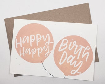 Birthday Card Calligraphy Hand Lettering No. by wanderlovepressco