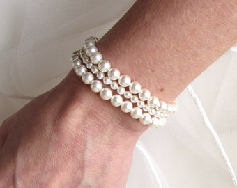 Image result for pearl strand bracelet  one clasp