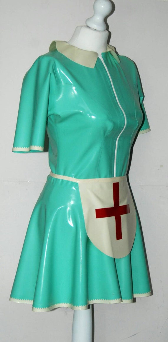 Latex Nurse Dress And Apron By Fetasialatex On Etsy