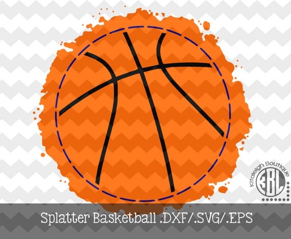 Splatter Basketball INSTANT DOWNLOAD in dxf/svg/eps for use