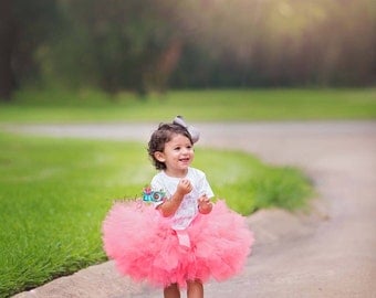 Coral Tutu, Baby Tutu, Newborn Tutu, Tutus for children, Flower Girl tutu, 1st birthday tutus, birthday tutu, mommy and me tutus,